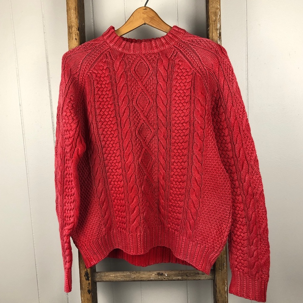 Polo RL Cable Aran Fisherman Sweater Cotton